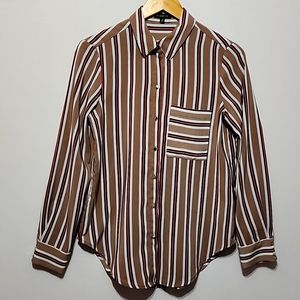 Dynamite Striped Long Sleeves Button Up